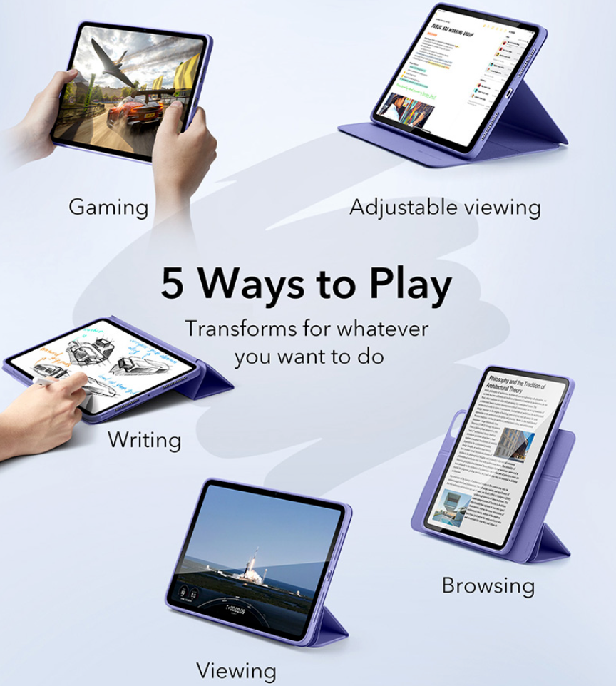 ESR Rebound Hybrid Case 360 iPad Air 13" M2 ja M3 - laventeli