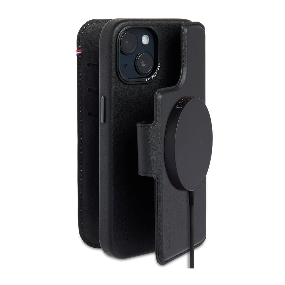 Decoded irroitettava lompakko- ja suojakuori iPhone 14 Plus - musta