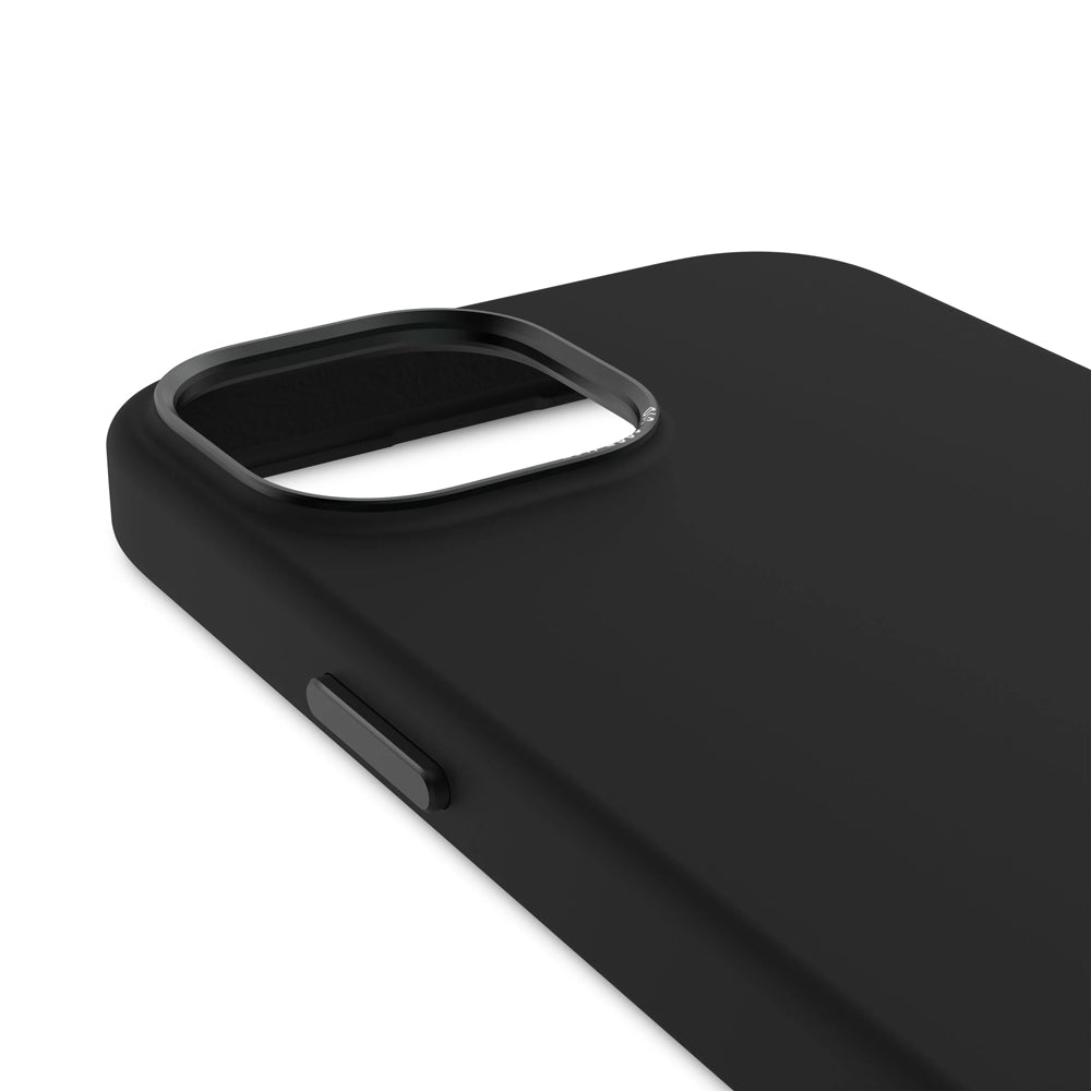Decoded iPhone 15 silikonikuori MagSafella - musta
