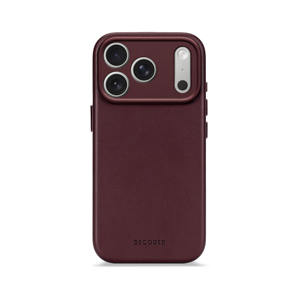 Decoded nahkakuori iPhone 17 Pro - Burgundy