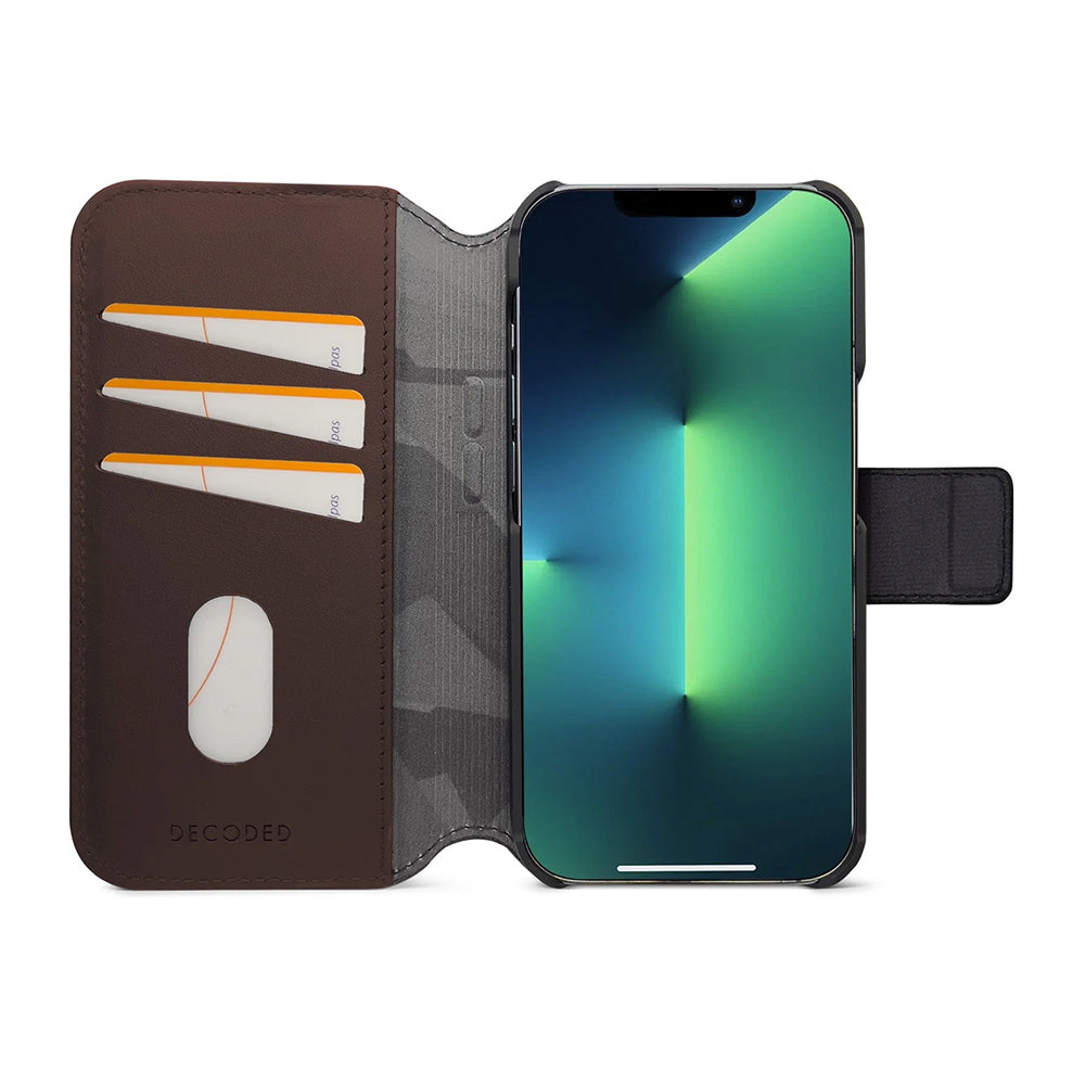 Decoded lompakkokuori iPhone 14 Plus - ruskea