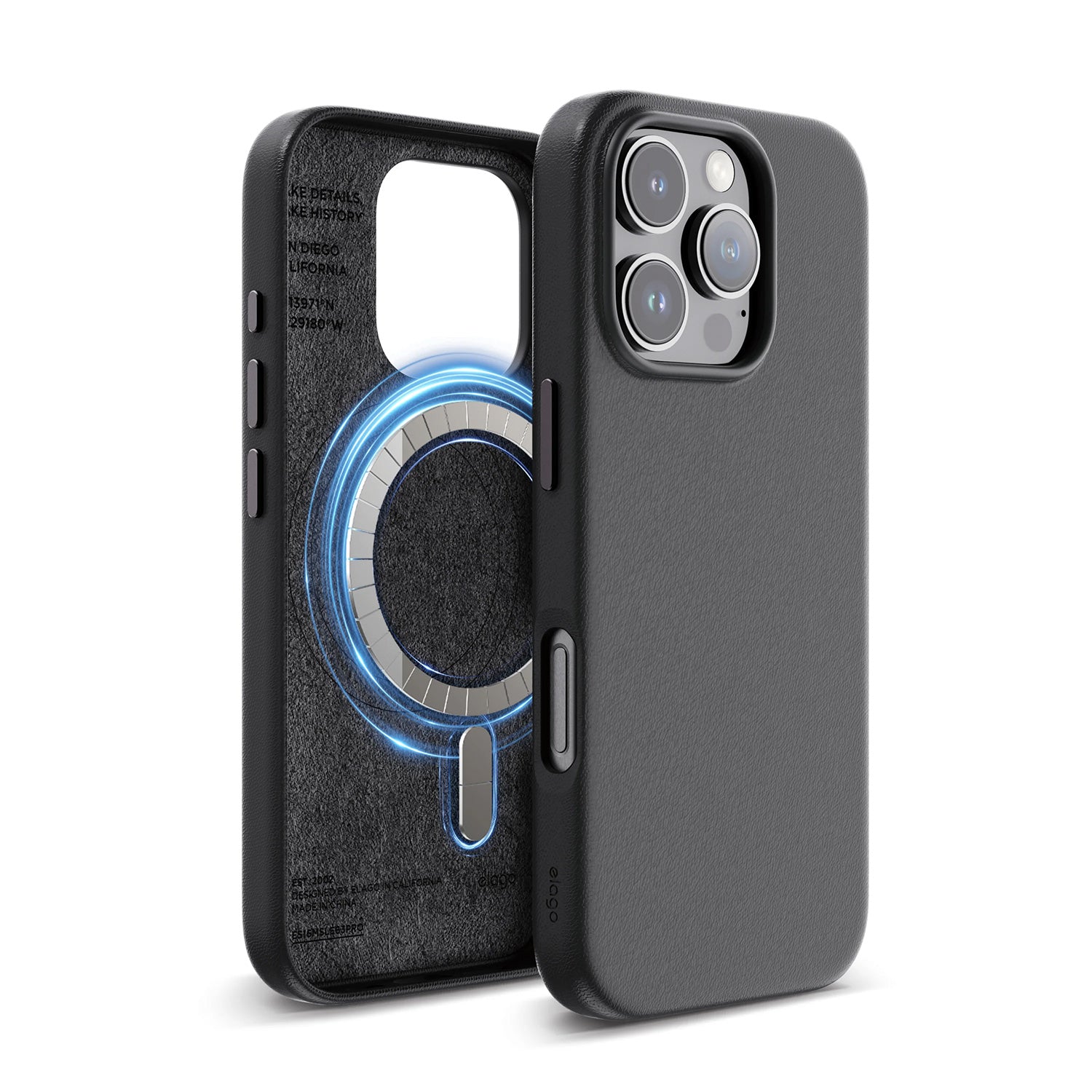Elago nahkakuori iPhone 16 Pro - musta