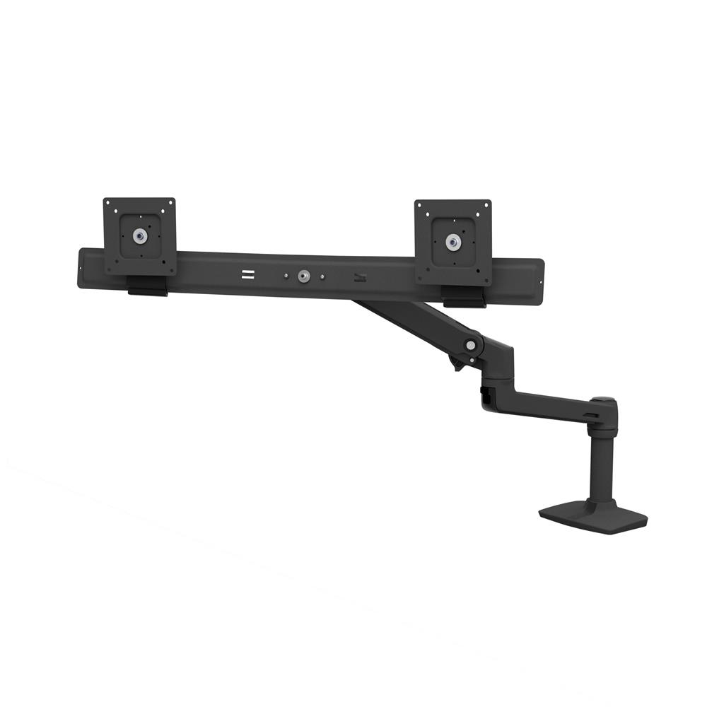 Ergotron LX Dual Direct Desk Mount -monitorivarsi, matta musta