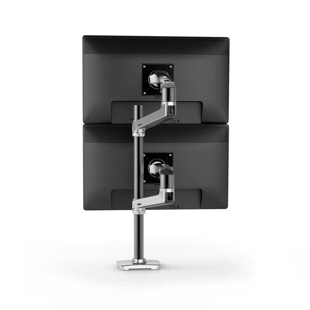 Ergotron LX Dual Stacking Arm -monitorivarsi (pitkä), kiillotettu alumiini
