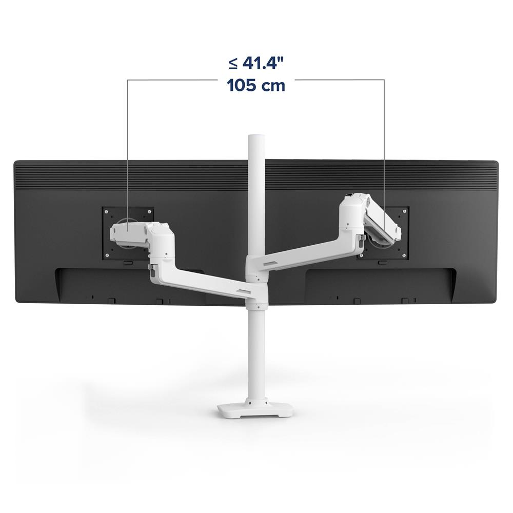 Ergotron LX Dual Stacking Arm -monitorivarsi (pitkä), valkoinen