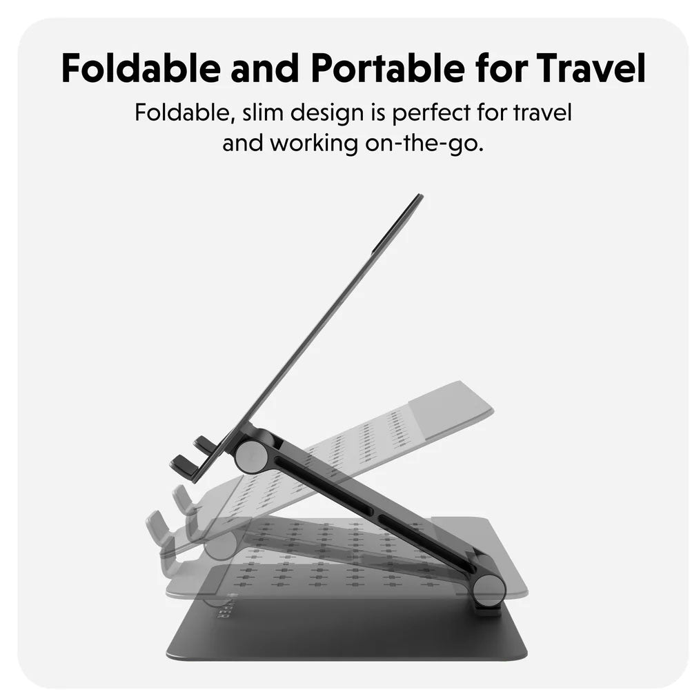 Hyper HyperSpace Flex Laptop Stand -kannettavan tietokoneen säädettävä teline, harmaa