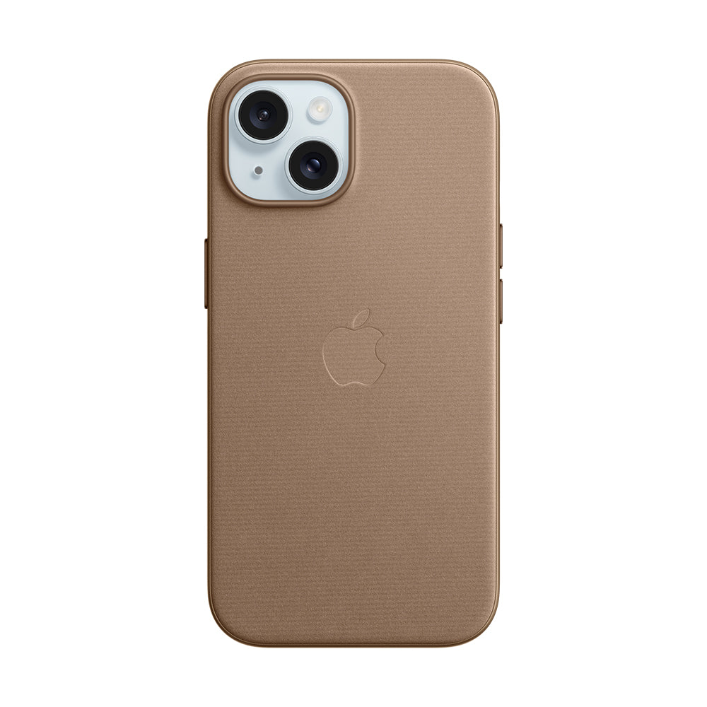iPhone 15 Plussan FineWoven-kuori MagSafella - kaarna