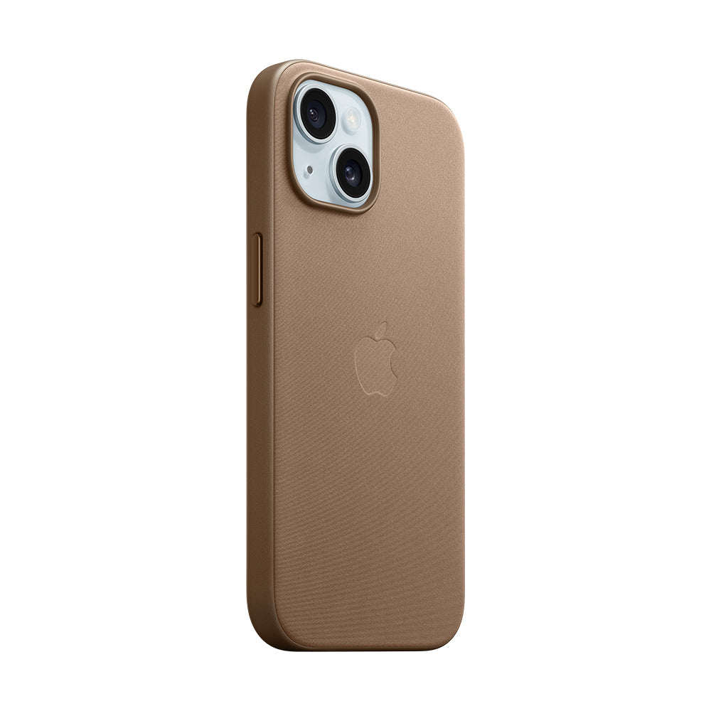 iPhone 15 Plussan FineWoven-kuori MagSafella - kaarna