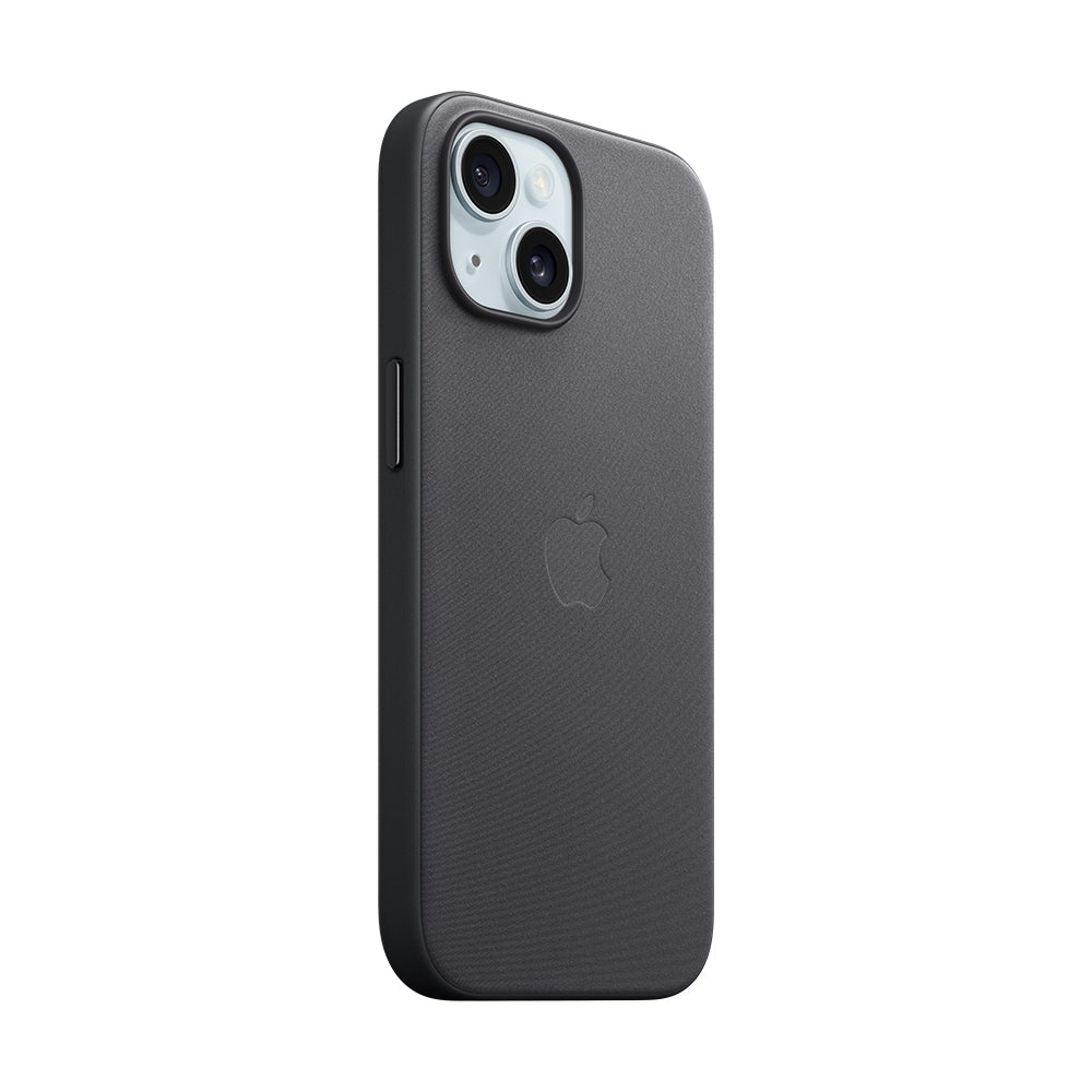 iPhone 15:n FineWoven-kuori MagSafella - musta