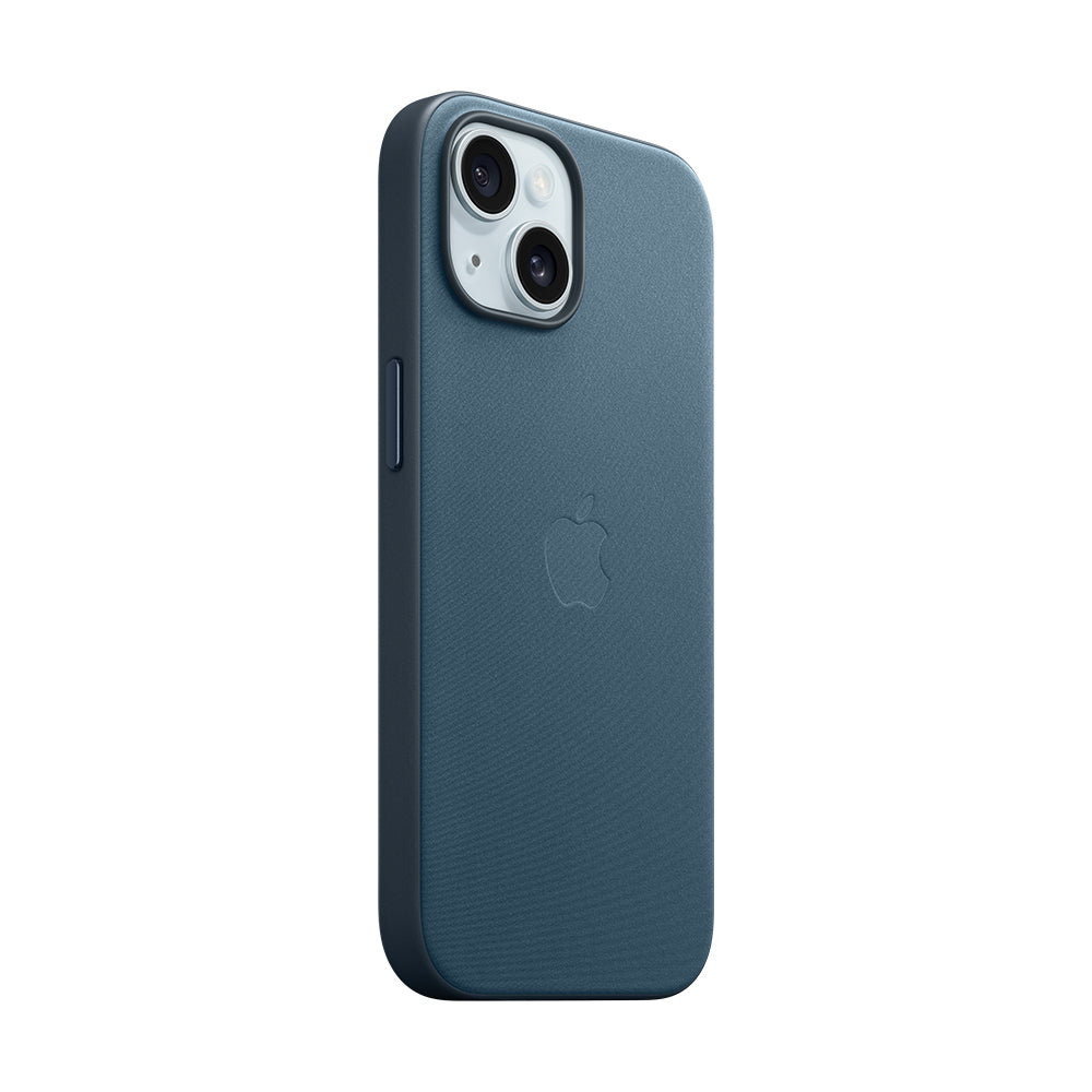 iPhone 15 Plussan FineWoven-kuori MagSafella - tyynenmerensininen