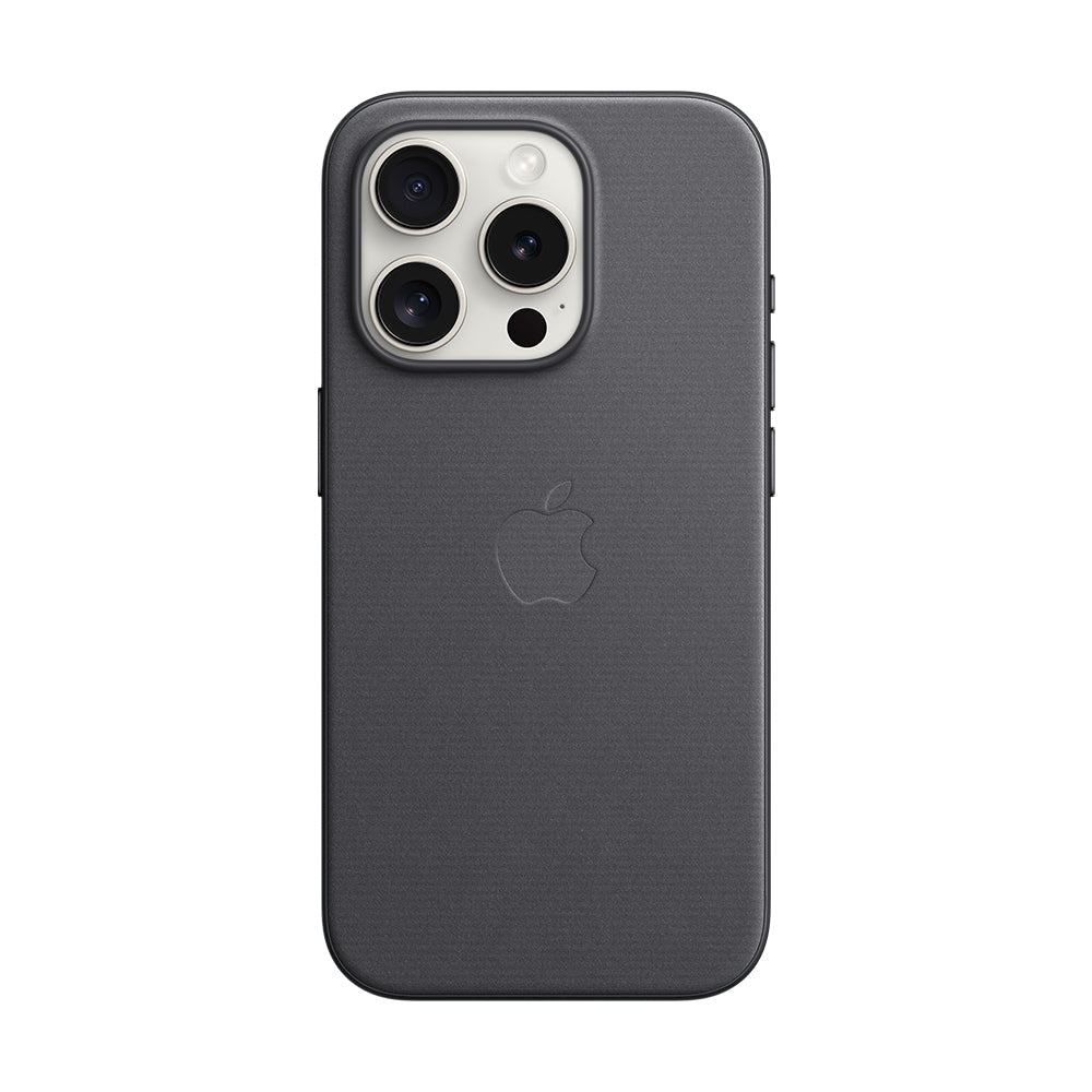 iPhone 15 Pro Maxin FineWoven-kuori MagSafella - musta