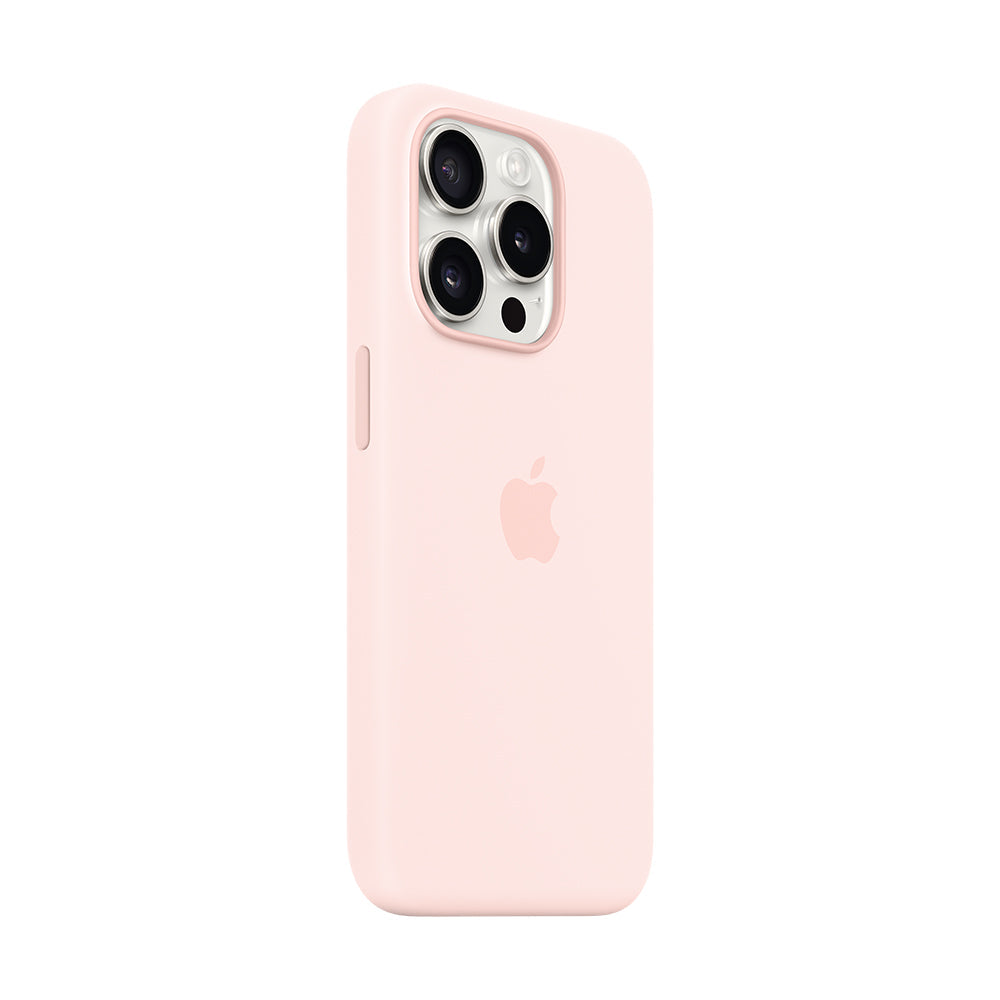 Apple iPhone 15 Pro Maxin MagSafe-silikonikuori - vaaleanpunainen