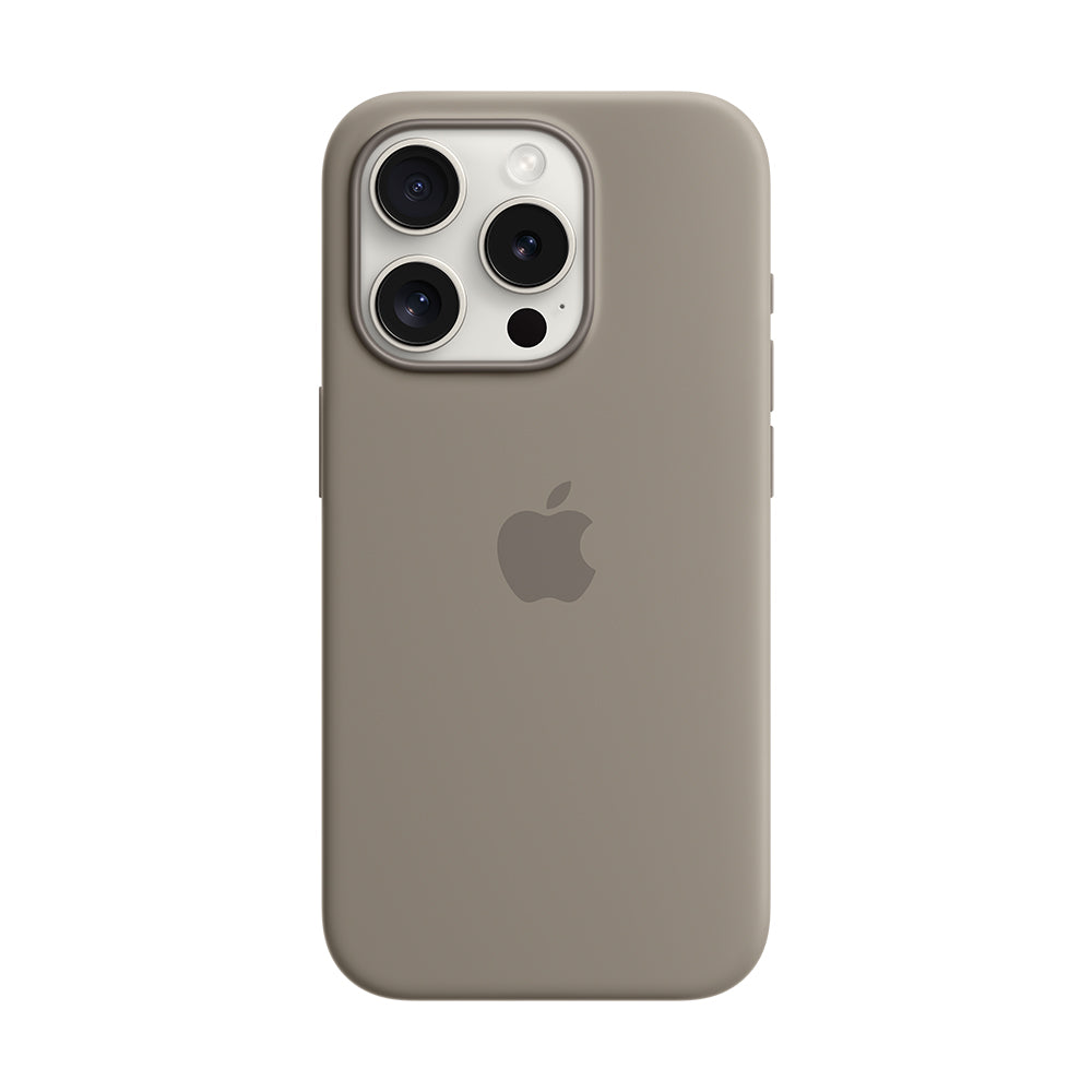 iPhone 15 Pron MagSafe-silikonikuori - savenruskea