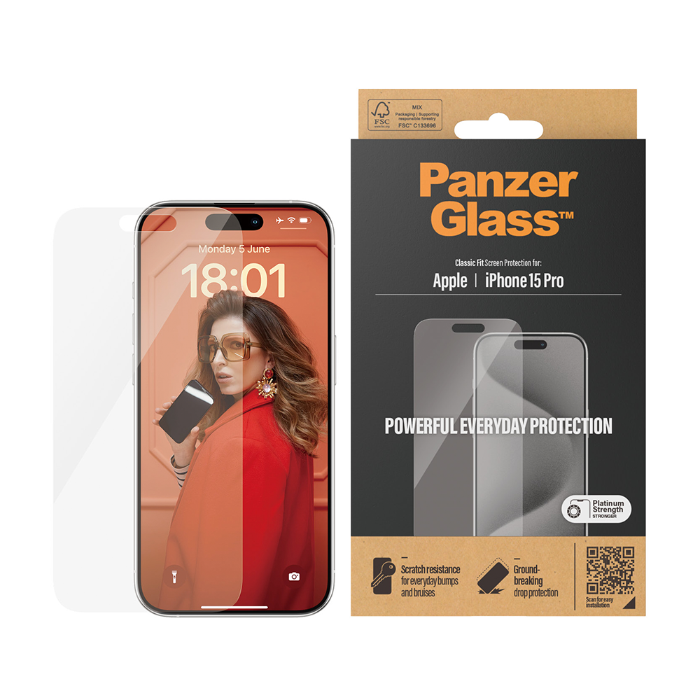 PanzerGlass panssarilasi iPhone 15 Pro