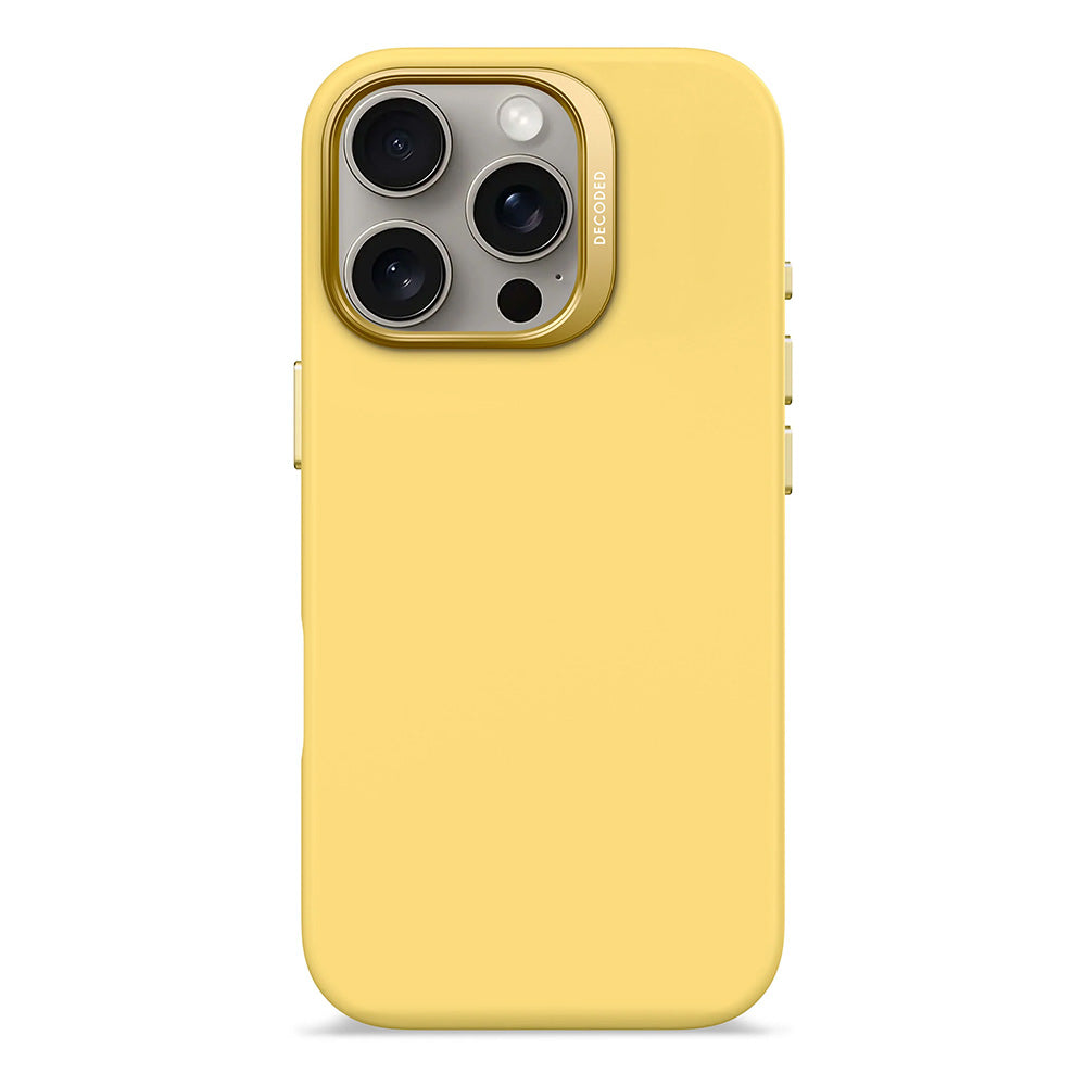 Decoded iPhone 16 Pro silikonikuori MagSafella - keltainen