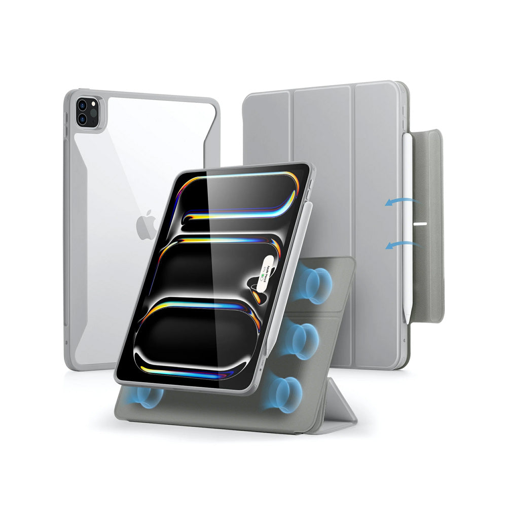 ESR Rebound Hybrid Case 360 iPad Pro 11" M4 - harmaa