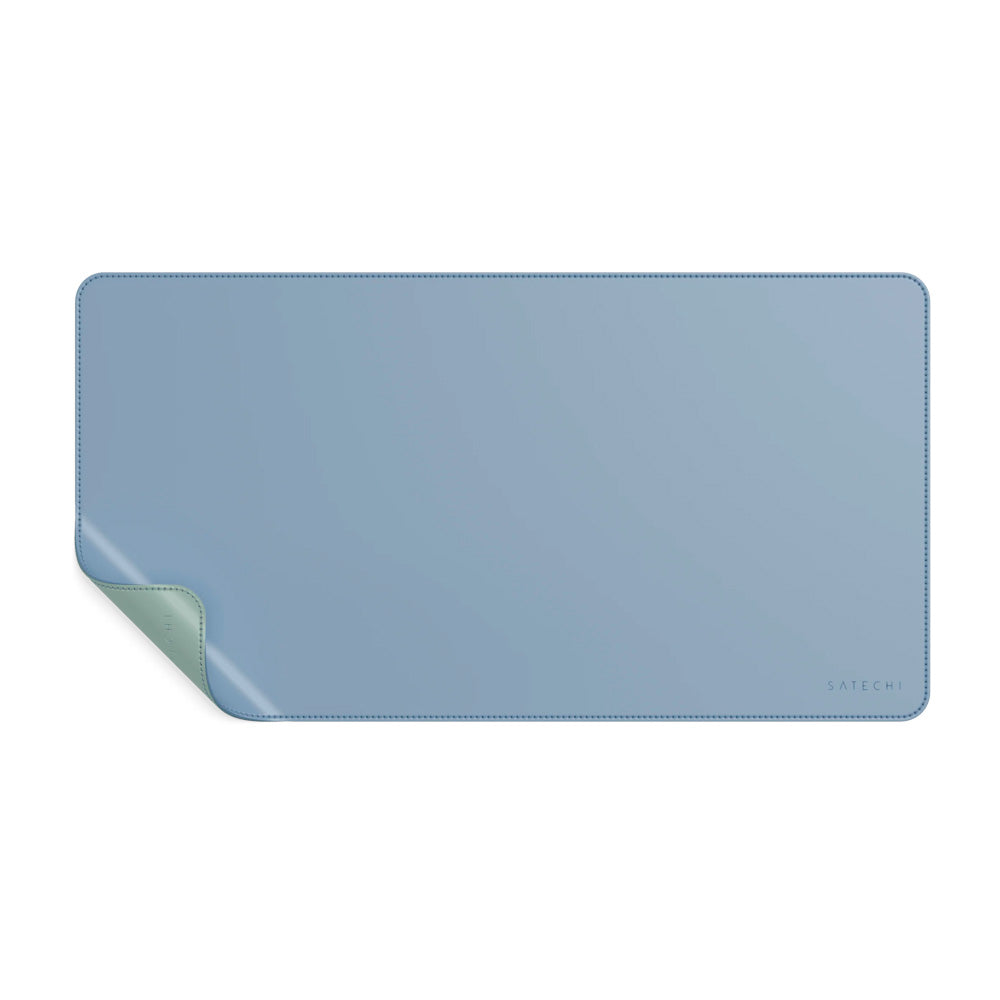 Satechi Dual Eco Leather Deskmate - tekonahkainen iso hiirimatto, sininen/vihreä