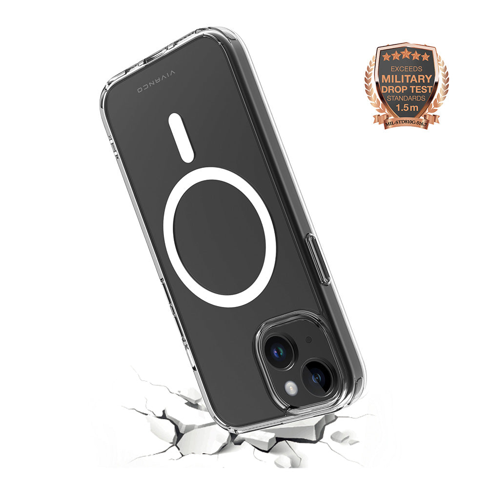 Vivanco Mag Steady iPhone 15 kuori - kirkas