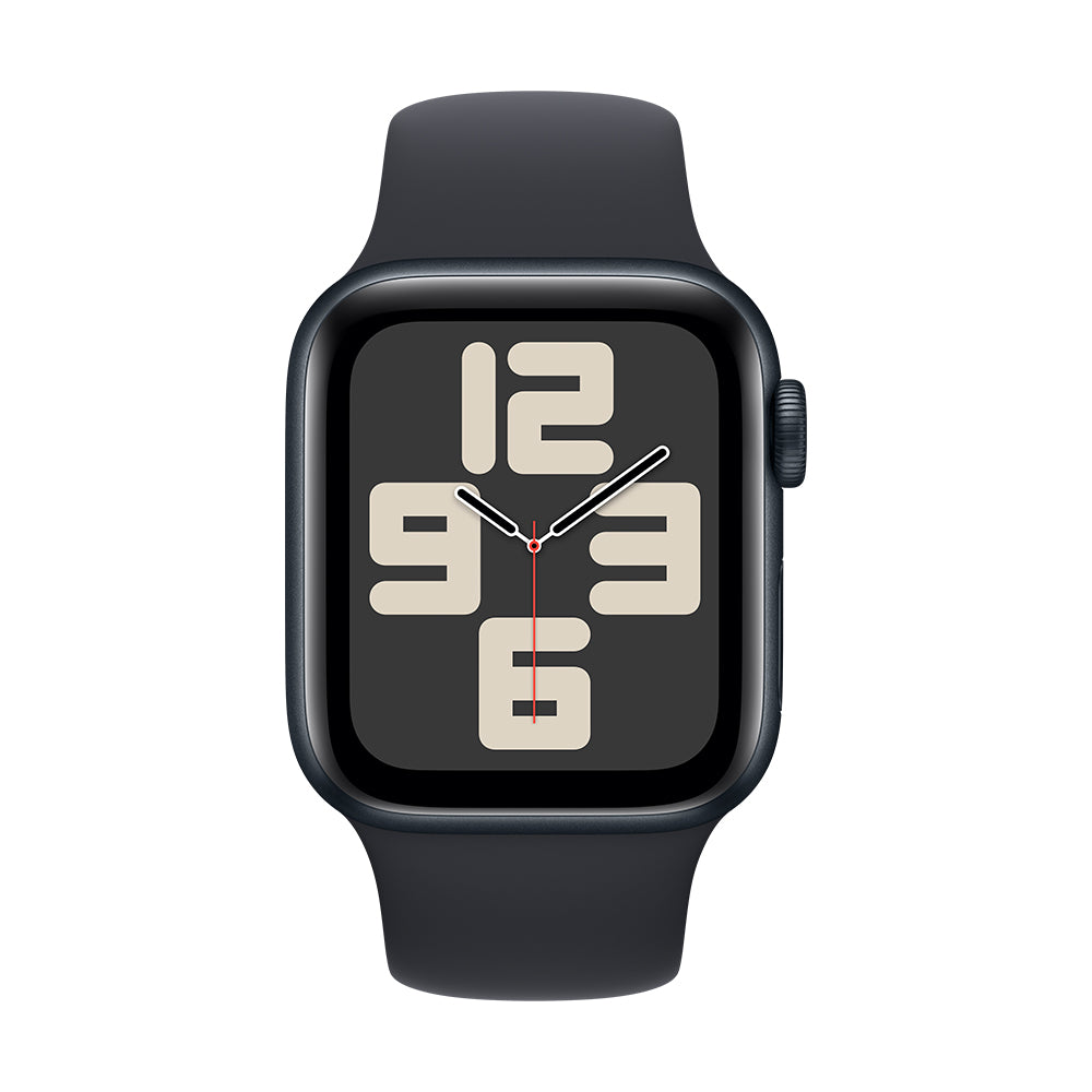Apple Watch SE (GPS+Cellular) - 40 mm keskiyö alumiinikuori ja urheiluranneke, S/M