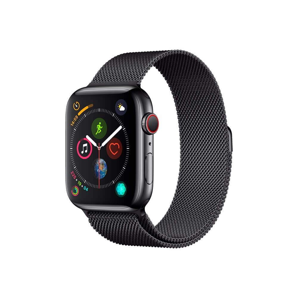 Devia Elegant Series Milanese Loop ranneke 44/45/46/49 mm - musta