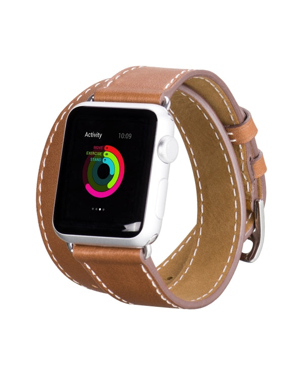 Hoco Mix and Match - 38/40/41/42mm nahkaranneke sininen