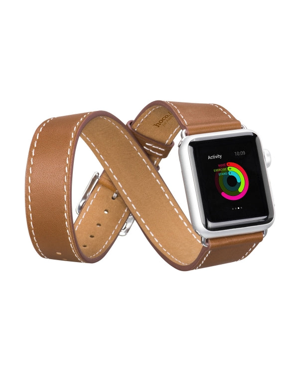 Hoco Mix and Match - 38/40/41/42mm nahkaranneke sininen