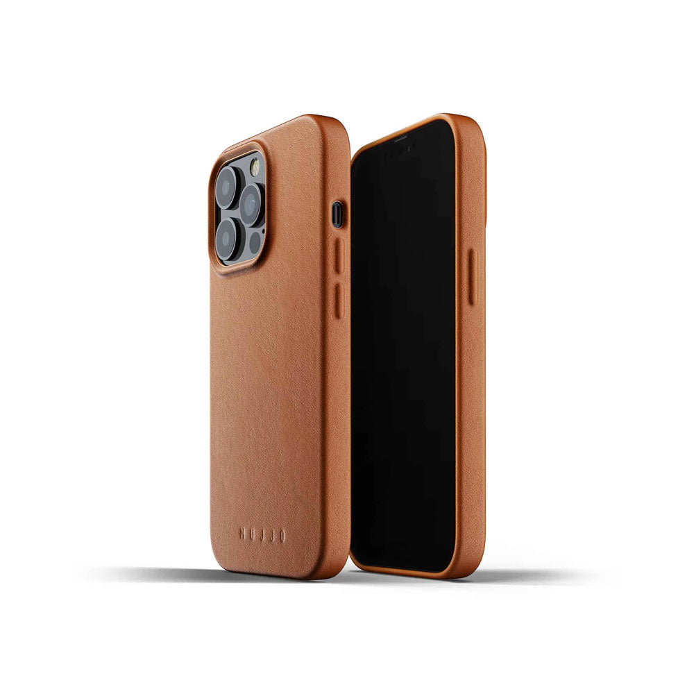 Mujjo Leather Case, nahkainen kuori iPhone 13 Pro, ruskea