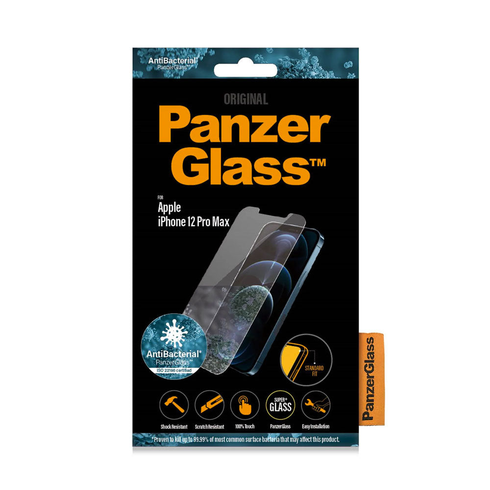 PanzerGlass panssarilasi iPhone 12 Pro Max, reunoilta vajaa