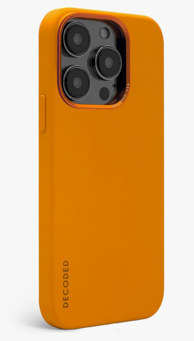 Decoded iPhone 14 Pro silikonikuori MagSafella - Aprikoosin oranssi