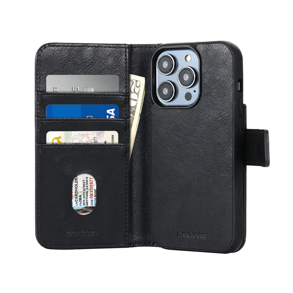 Prodigee irroitettava lompakko- ja suojakuori MagSafella iPhone 15 Pro - musta