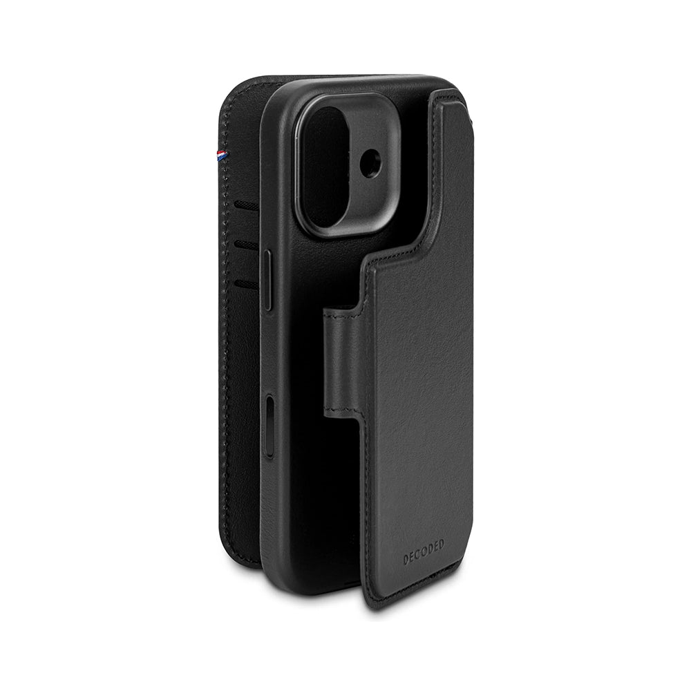 Decoded irroitettava lompakko- ja suojakuori iPhone 17 - musta
