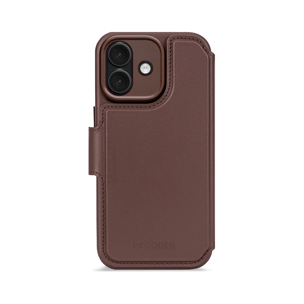 Decoded irroitettava lompakko- ja suojakuori iPhone 17 - ruskea