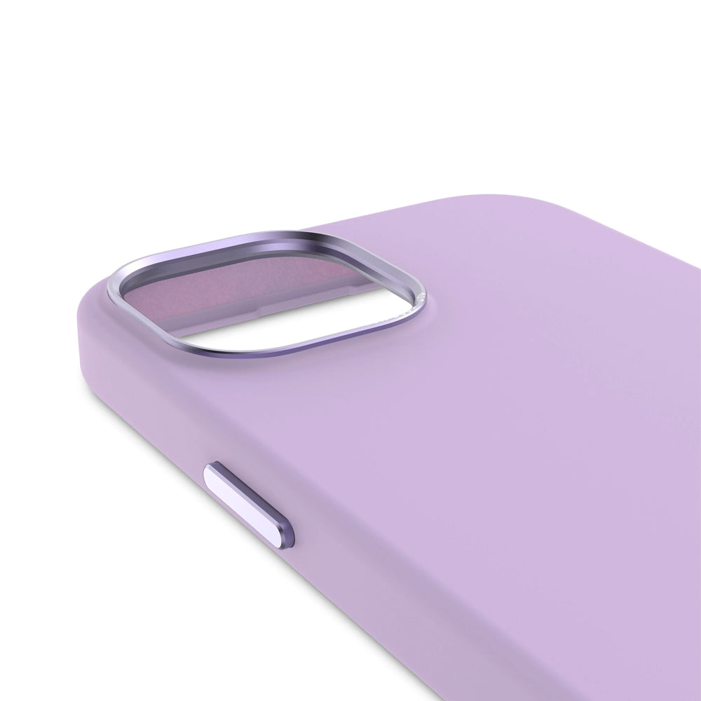 Decoded iPhone 15 silikonikuori MagSafella - laventeli