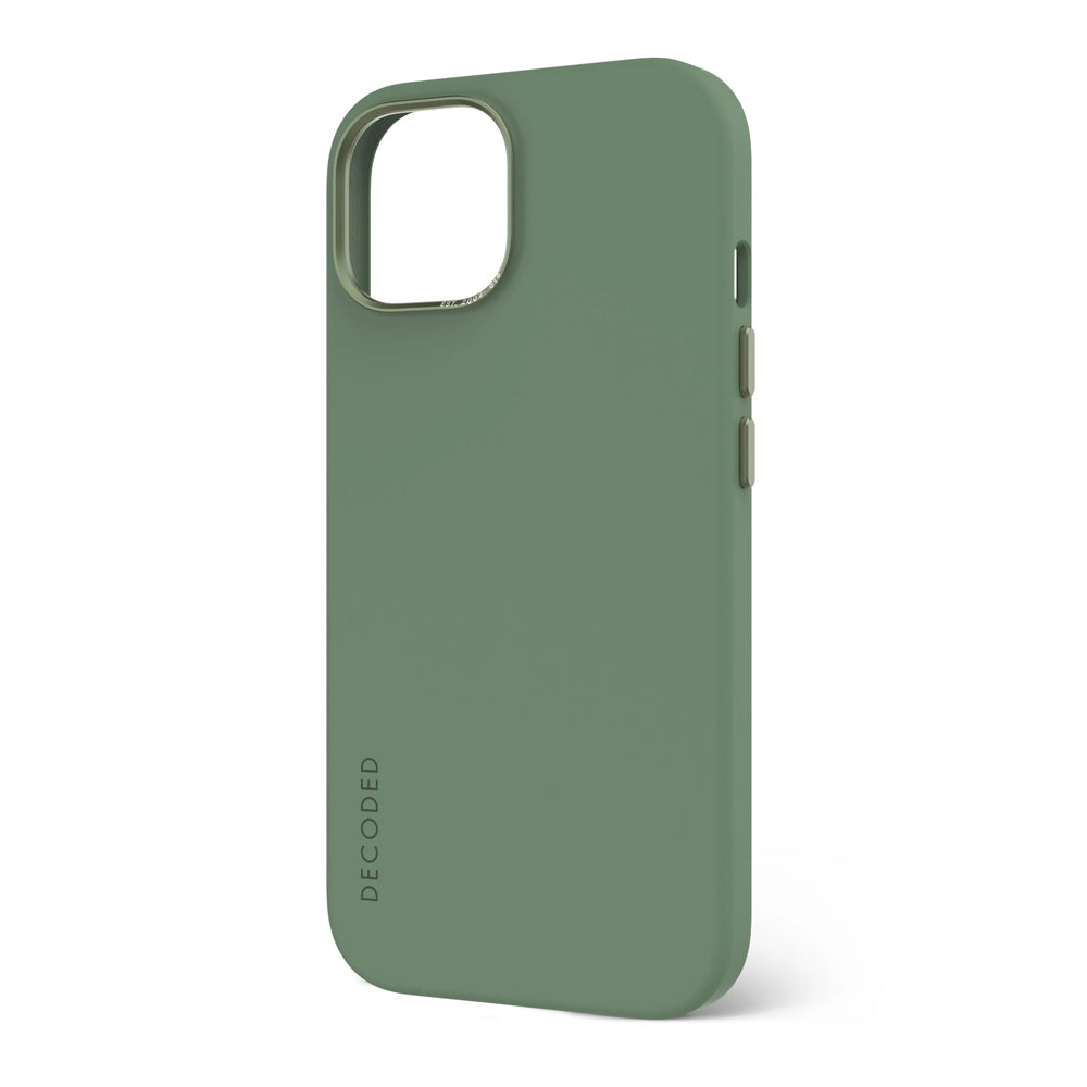 Decoded iPhone 15 silikonikuori MagSafella - vihreä