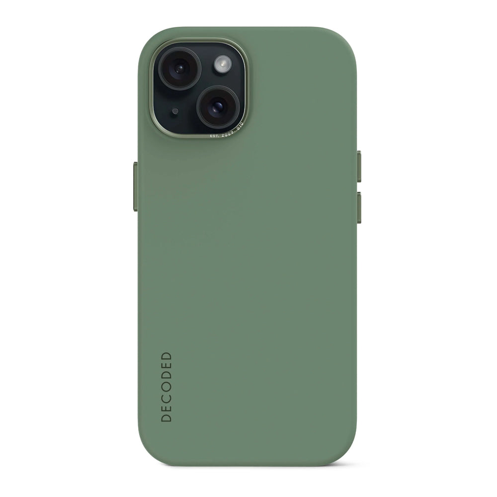 Decoded iPhone 15 silikonikuori MagSafella - vihreä