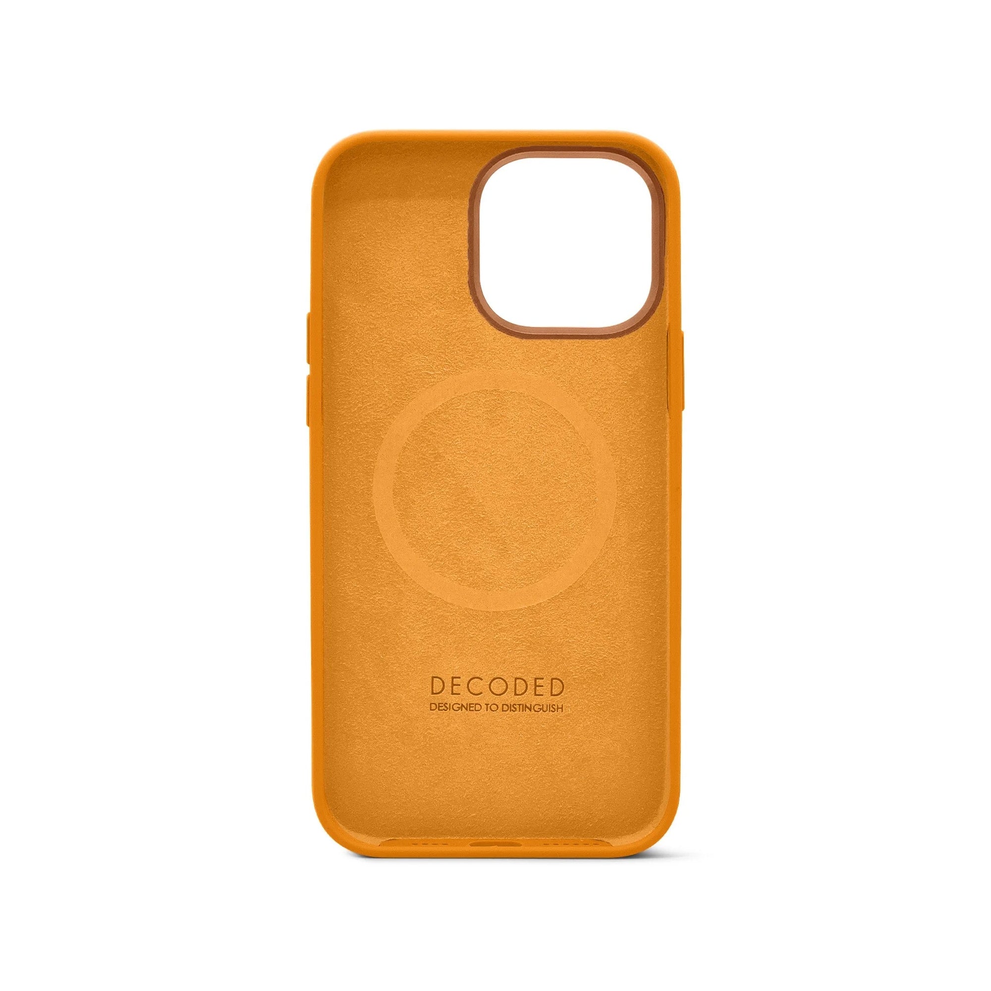 Decoded iPhone 14 Pro silikonikuori MagSafella - Aprikoosin oranssi