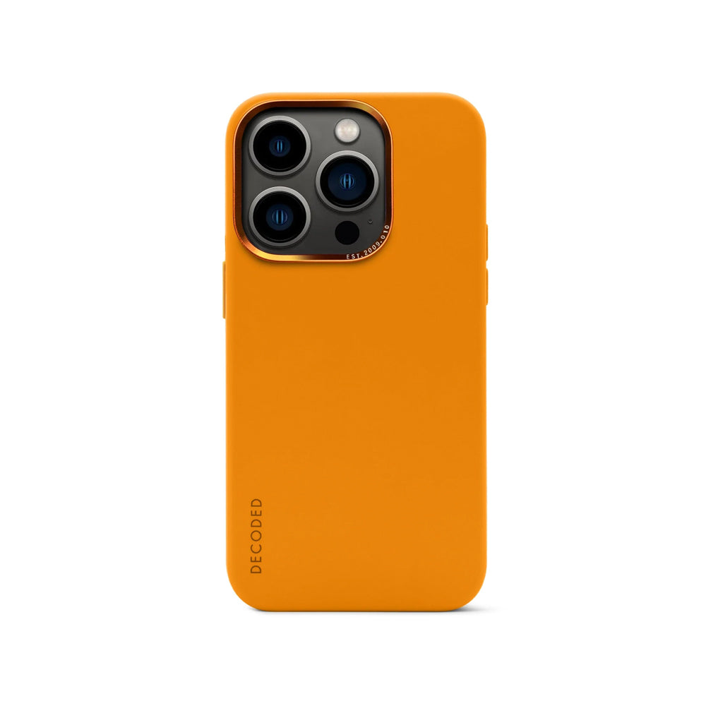 Decoded iPhone 14 Pro silikonikuori MagSafella - Aprikoosin oranssi
