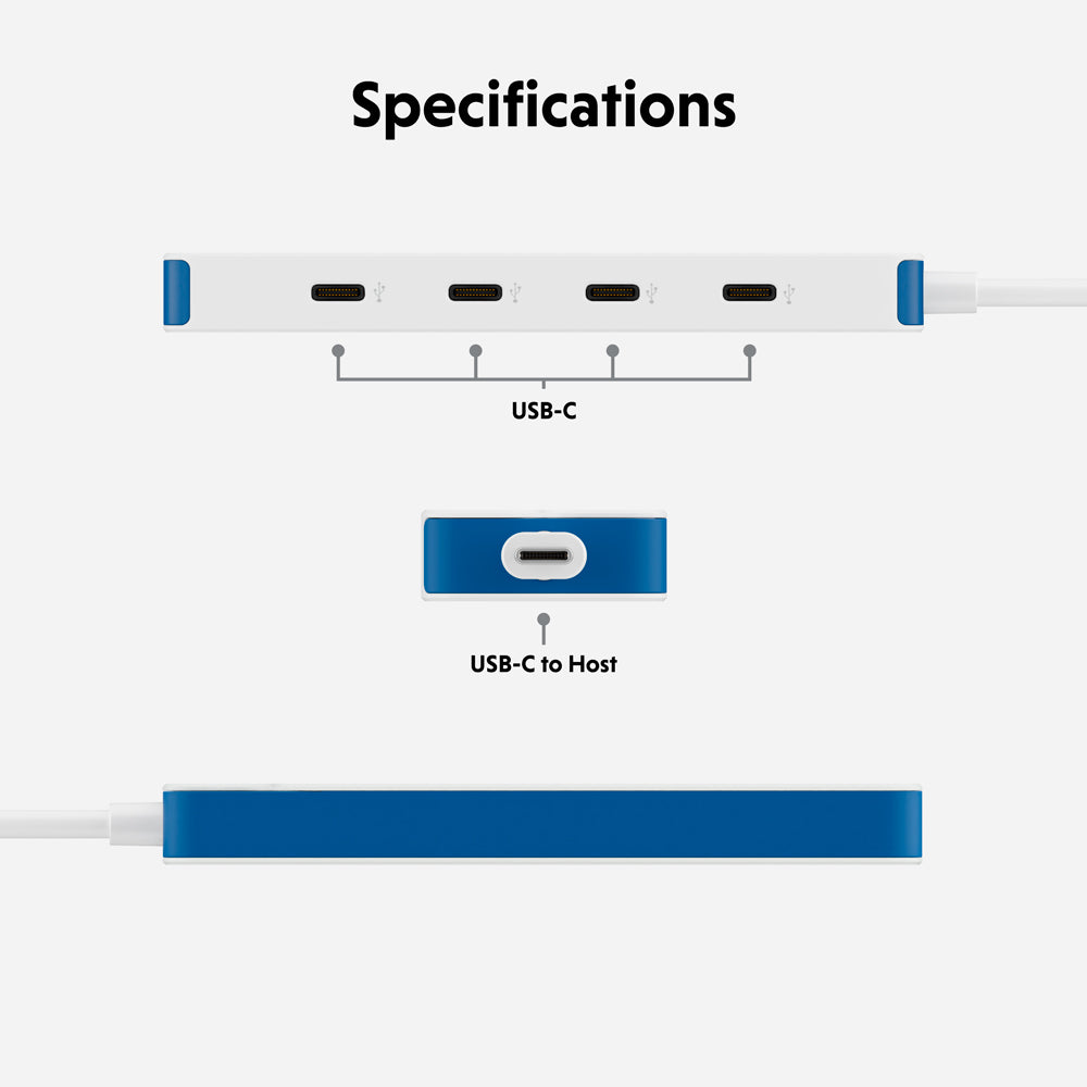 Hyper HyperDrive Flex 4 Port USB-C Hubi, sininen