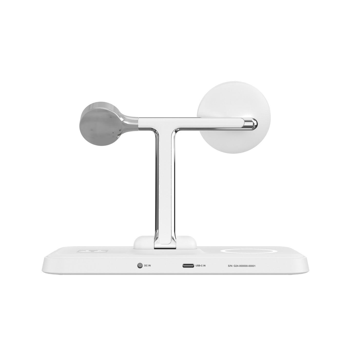 Hyper HyperJuice Next Qi2 4-in-1 Magnetic  -taitettava latausteline, valkoinen