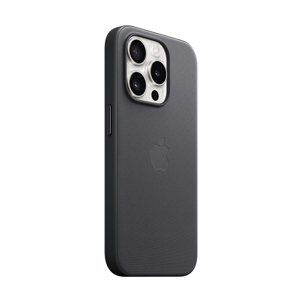iPhone 15 Pron FineWoven-kuori MagSafella - musta