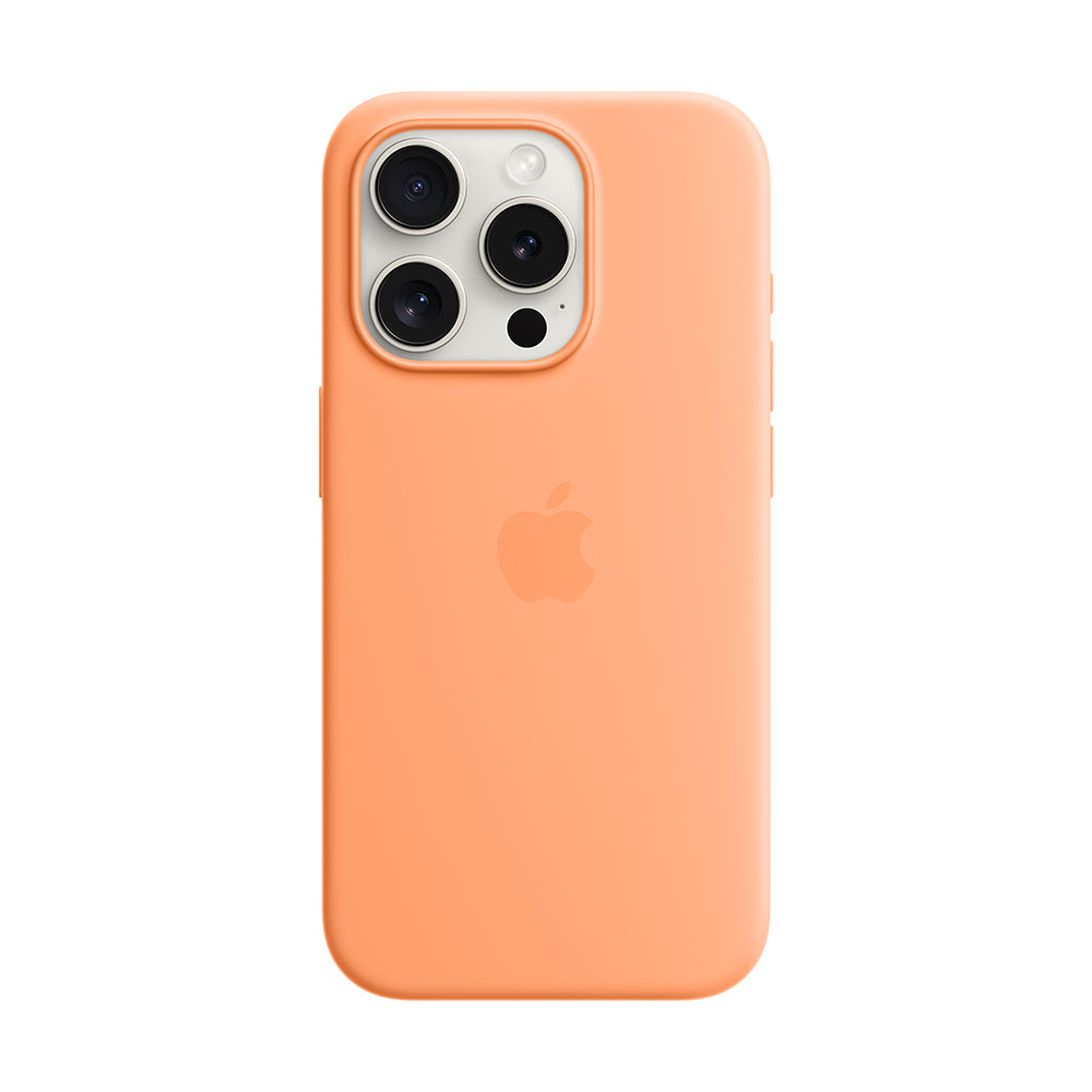 iPhone 15 Pron MagSafe-silikonikuori - sorbetinoranssi
