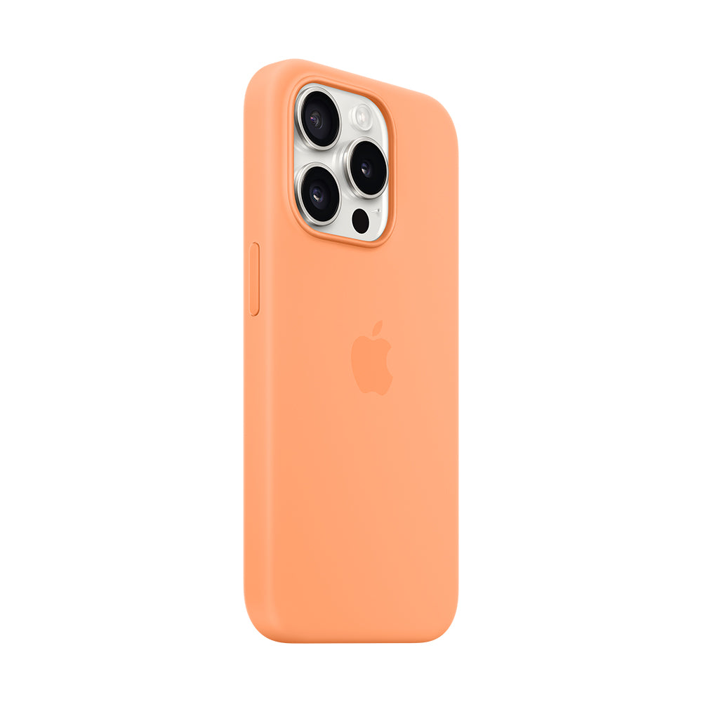 iPhone 15 Pron MagSafe-silikonikuori - sorbetinoranssi