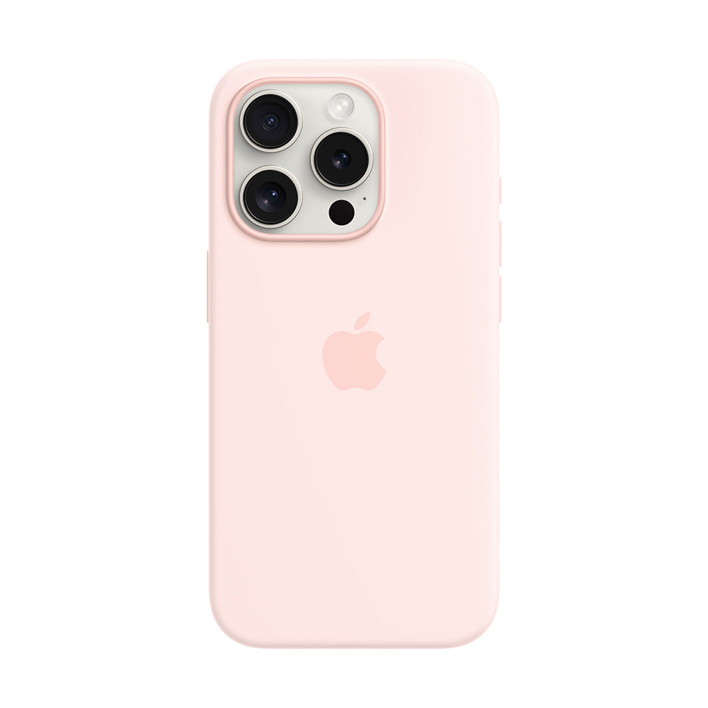 iPhone 15 Pron MagSafe-silikonikuori - vaaleanpunainen