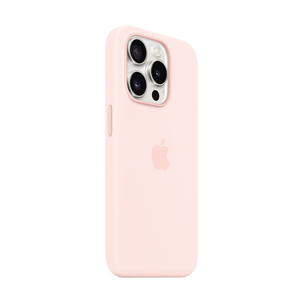 iPhone 15 Pro Maxin MagSafe-silikonikuori - vaaleanpunainen