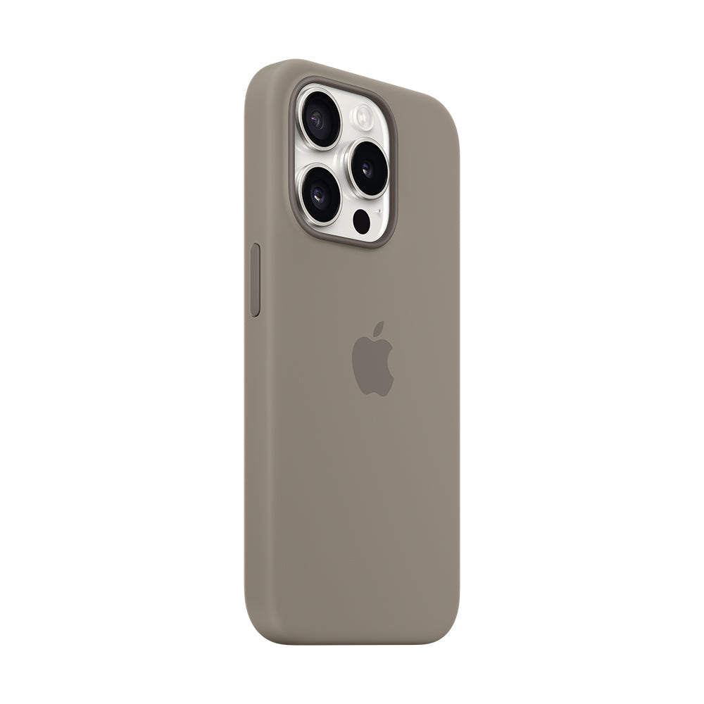 iPhone 15 Pro Maxin MagSafe-silikonikuori - savenruskea
