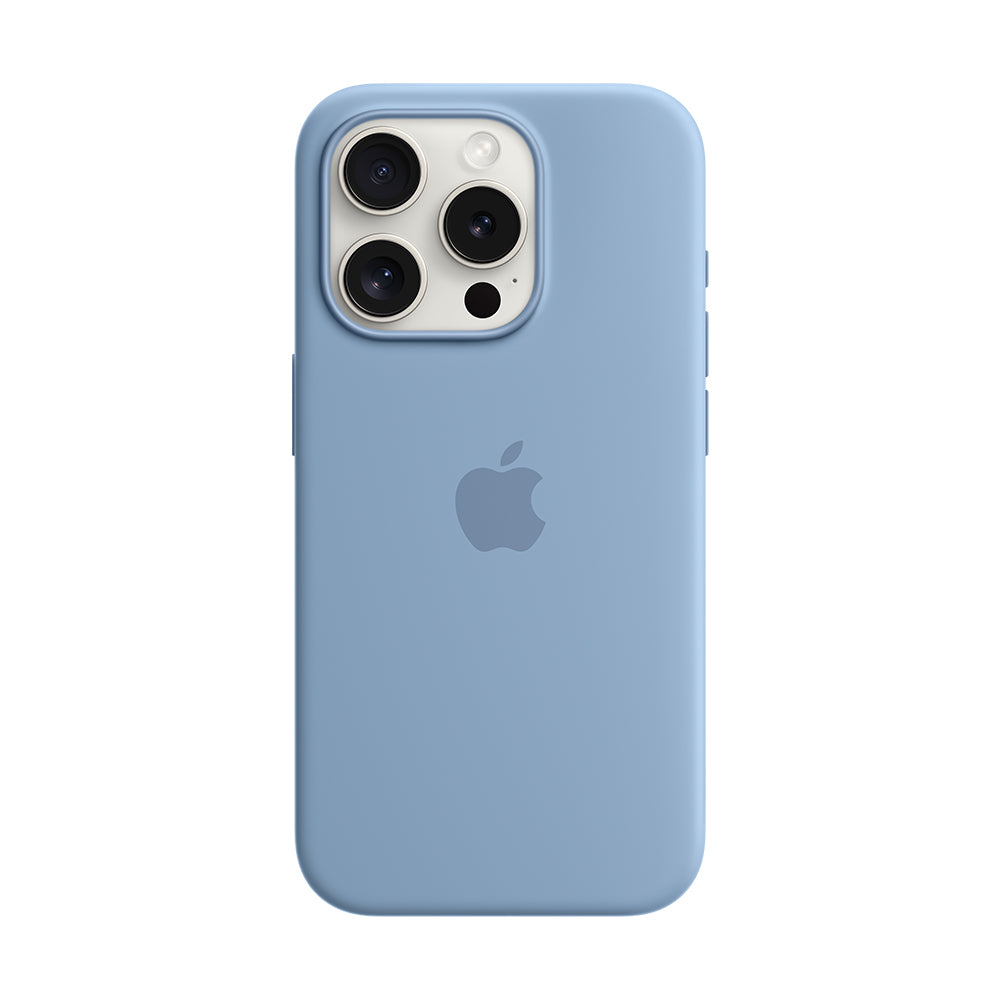 iPhone 15 Pron MagSafe-silikonikuori - talvensininen