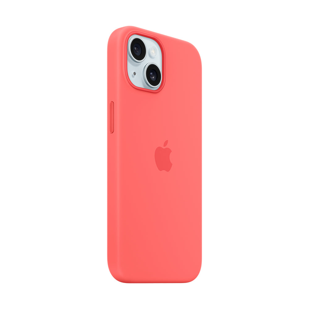 iPhone 15:n MagSafe-silikonikuori - guavanpinkki