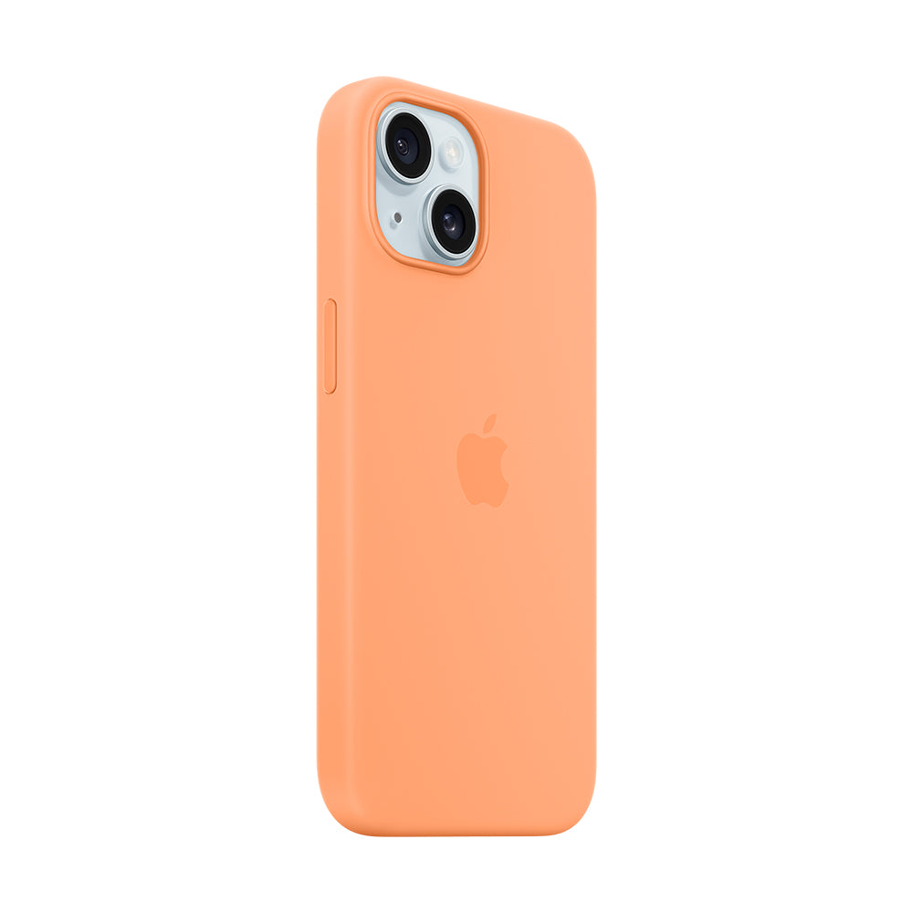 iPhone 15:n MagSafe-silikonikuori - sorbetinoranssi