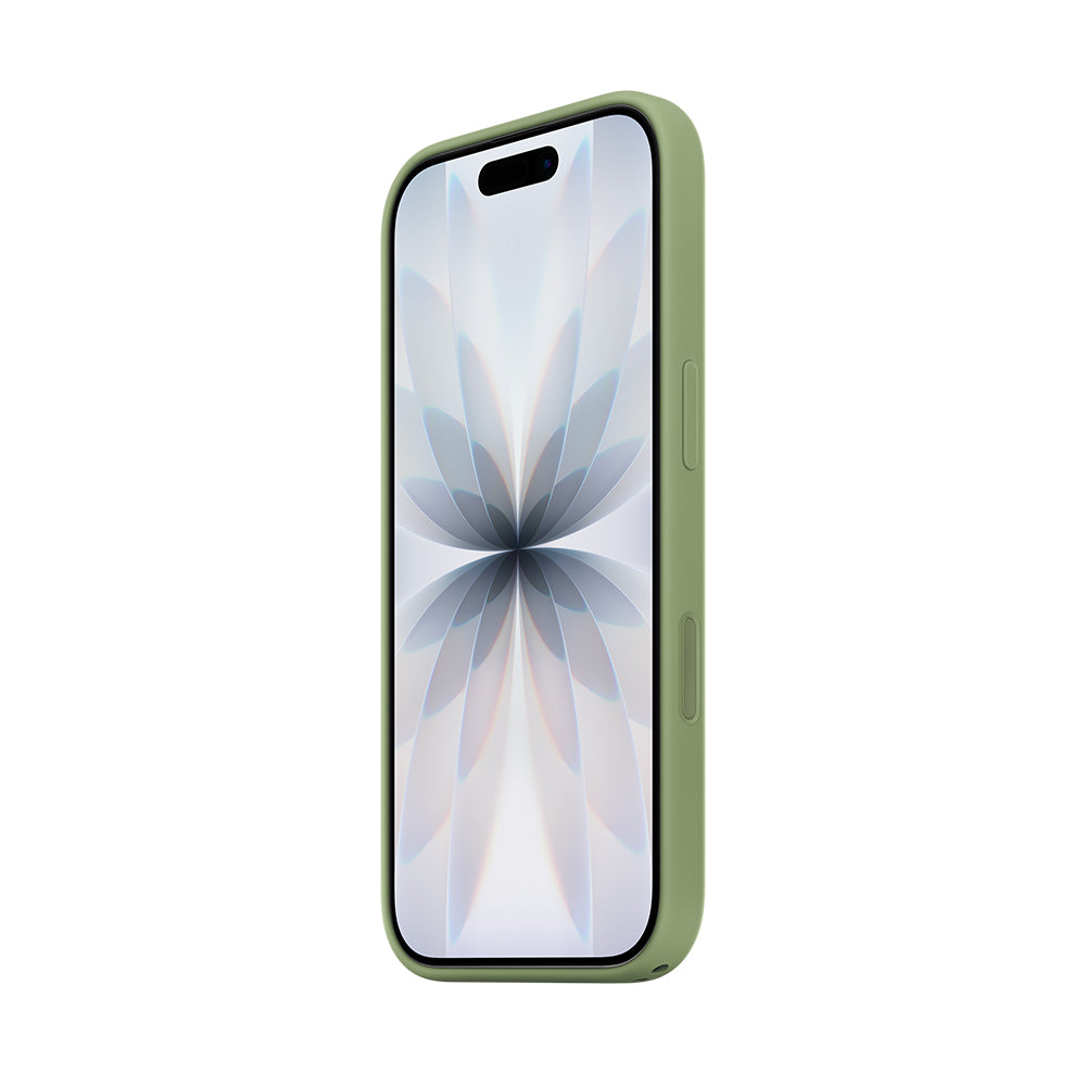 Apple iPhone 17:n MagSafe-silikonikuori - vaalea sammal