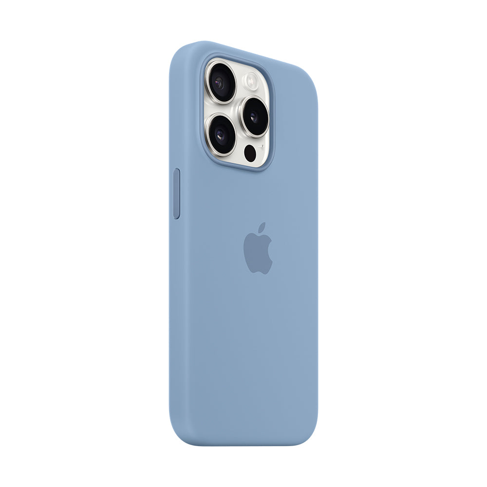 iPhone 15 Pron MagSafe-silikonikuori - talvensininen